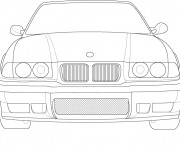 Coloriage BMW vue de face