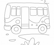 Coloriage et dessins gratuit Bus Enfant au crayon à imprimer