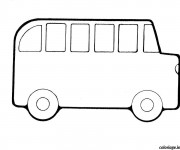 Coloriage et dessins gratuit Bus Enfant facile à imprimer