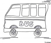 Coloriage et dessins gratuit Bus Enfant rapide à imprimer