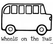 Coloriage et dessins gratuit Bus Enfant vecteur à imprimer