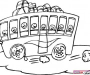 Coloriage Bus pour enfant à colorier