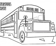 Coloriage et dessins gratuit Bus scolaire pour Enfant à imprimer