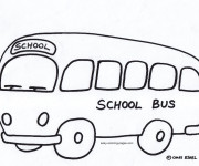 Coloriage Bus scolaire pour garçons et filles