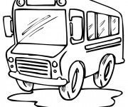 Coloriage Un Autobus dessiné pour les petits