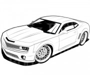 Coloriage et dessins gratuit Chevrolet Camaro de film Transformers à imprimer