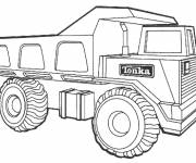 Coloriage Camion 10 roues Tonka
