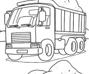 Coloriage et dessins gratuit Camion en ligne à imprimer