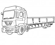 Coloriage Dessin Camion Scania facile