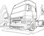 Coloriage Tête de Camion Scania