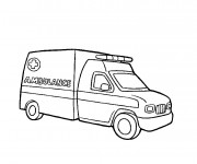 Coloriage et dessins gratuit Une Ambulance à imprimer