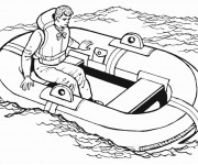 Coloriage et dessins gratuit Navire dans La Mer à imprimer