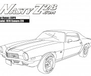 Coloriage et dessins gratuit Camaro modèle Z28 1970 à imprimer