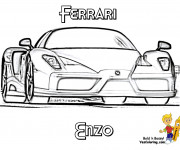 Coloriage et dessins gratuit Automobile Ferrari Enzo à imprimer