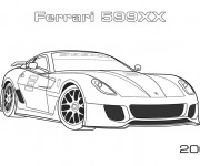 Coloriage et dessins gratuit Ferrari 599XX à imprimer