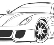 Coloriage et dessins gratuit Ferrari coupé à imprimer