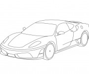 Coloriage et dessins gratuit Ferrari en couleur à imprimer