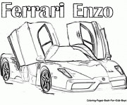 Coloriage Ferrari Enzo