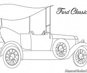 Coloriage et dessins gratuit Auto Ford classique à imprimer