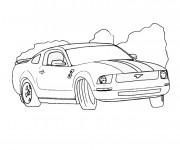 Coloriage et dessins gratuit Ford Mustang à colorier à imprimer