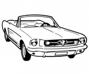 Coloriage Ford Mustang Convertible