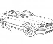 Coloriage et dessins gratuit Ford Mustang GT à imprimer