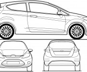 Coloriage et dessins gratuit Voiture Ford Fiesta à imprimer
