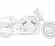 Coloriage et dessins gratuit Harley Davidson facile à imprimer