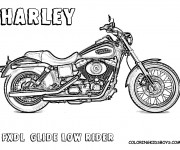 Coloriage et dessins gratuit Harley Davidson FXDL à imprimer