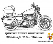 Coloriage Harley Davidson Moto de Police