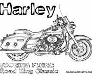 Coloriage et dessins gratuit Harley Davidson Road King Classic à imprimer