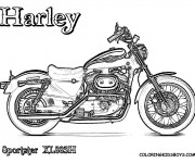 Coloriage et dessins gratuit Harley Davidson Sportster à imprimer