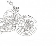 Coloriage Harley Davidson stylisé