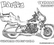 Coloriage Harley Davidson Touring réaliste