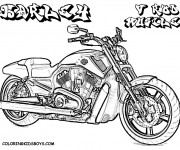 Coloriage et dessins gratuit Moto Harley Davidson puissante à imprimer