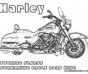 Coloriage et dessins gratuit Moto Harley Davidson Touring à imprimer