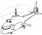 Coloriage et dessins gratuit Grand Hélicoptère à imprimer