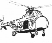 Coloriage Hélicoptère américain