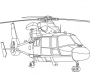 Coloriage et dessins gratuit Hélicoptère de pompier à imprimer