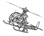 Coloriage Hélicoptère de surveillance