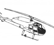 Coloriage Hélicoptère en noir et blanc