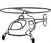 Coloriage Hélicoptère en volant