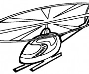Coloriage et dessins gratuit Hélicoptère maternelle à imprimer