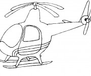 Coloriage et dessins gratuit Hélicoptère simple à imprimer