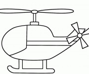 Coloriage Hélicoptère stylisé