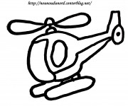 Coloriage Hélicoptère vectoriel