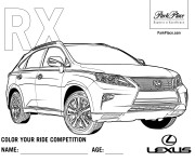 Coloriage et dessins gratuit Auto Lexus RX à imprimer