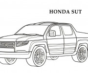 Coloriage et dessins gratuit Honda Sut Pick Up à imprimer