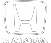 Coloriage et dessins gratuit Logo Honda à imprimer