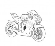 Coloriage et dessins gratuit Moto Honda stylisé à imprimer